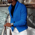Herren modischer Strickblazer mit strukturiertem Design R&B