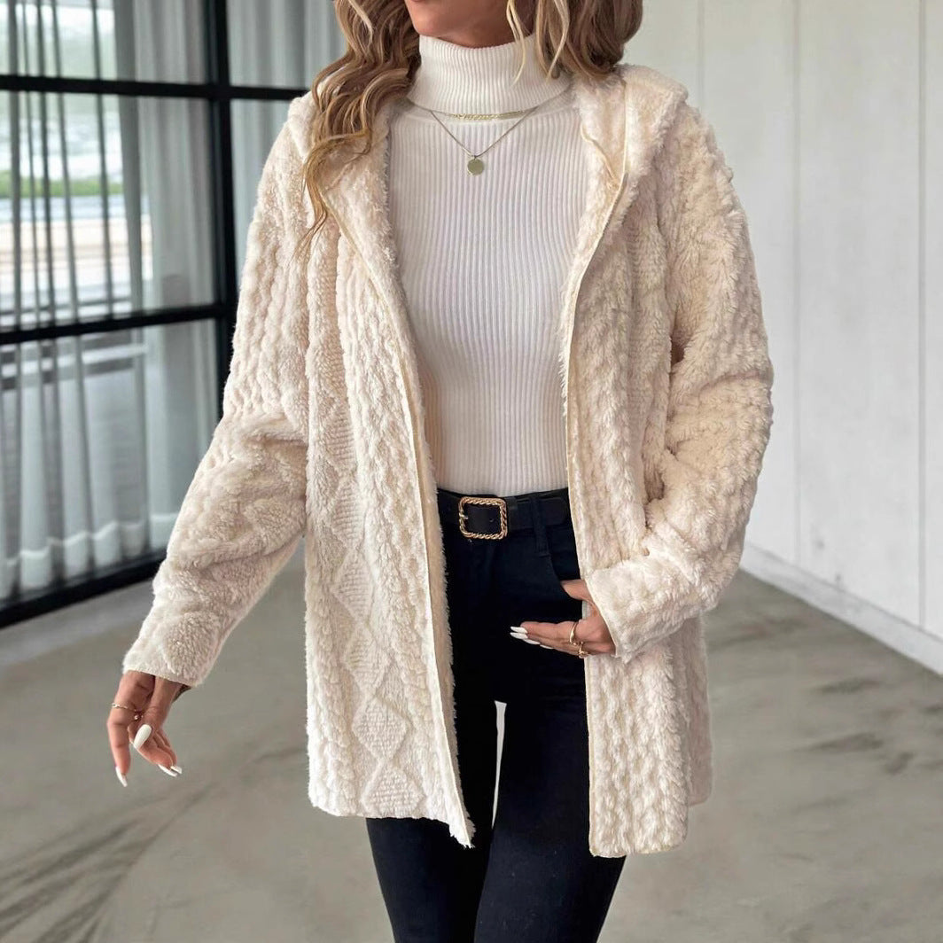 Damen Fleece-Jacke mit luxuriösem samtigem Touch R&B