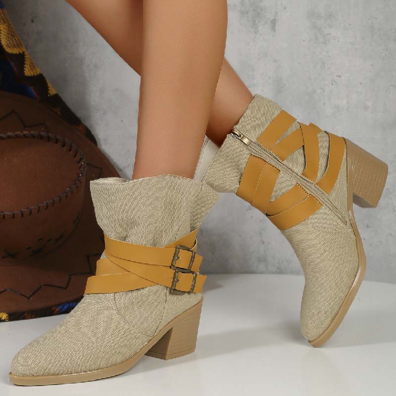 Vintage Dicke Absatzstiefel R&B