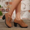 Damen Modische Schnürschuhe mit elegantem Blockabsatz R&B