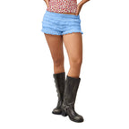 Damen Rüschen-Shorts mit elastischem Bund und verspieltem Design R&B