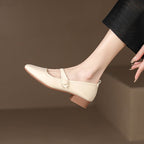 Damen elegante Slingback Ballerinas mit modischem Riemchen und bequemer Sohle R&B