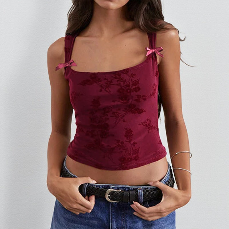 Damen Blumendesign Crop-Top