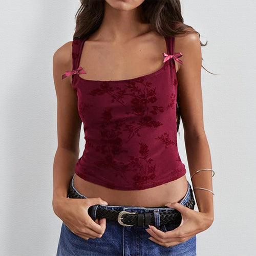Damen Blumendesign Crop-Top R&B