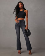 Damen Flared Jeans mit hochgeschnittenem Bund und moderner Waschung R&B