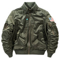Herren stylische Bomberjacke mit vielseitigen Taschen R&B