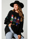 Damen Oversized Sweatshirt mit festlichem Motiv