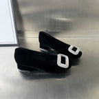 Damen Ballerinas mit funkelndem Schmuckdetail und bequemem Absatz R&B