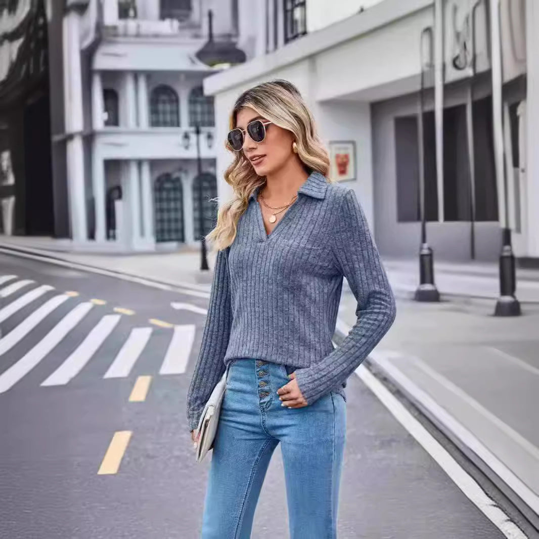 Damen Elegantes pullover mit strukturiertem Design R&B