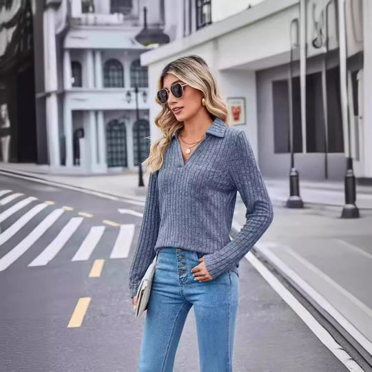 Damen Elegantes pullover mit strukturiertem Design R&B
