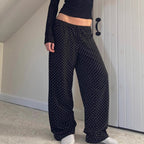 Damen lässige Freizeithose mit Punkten R&B