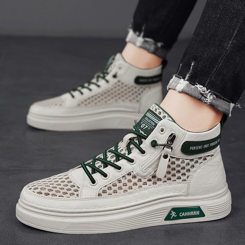 Damen Sportliche High-Top Sneakers mit atmungsaktivem Obermaterial und robustem Profil