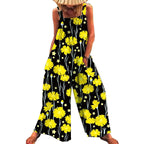 Damen lässiger Jumpsuit mit floralem Muster und weitem Schnitt R&B