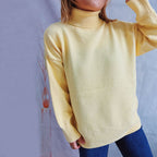 R&B | Einfarbiger Warmer Strickpullover Für Alltag