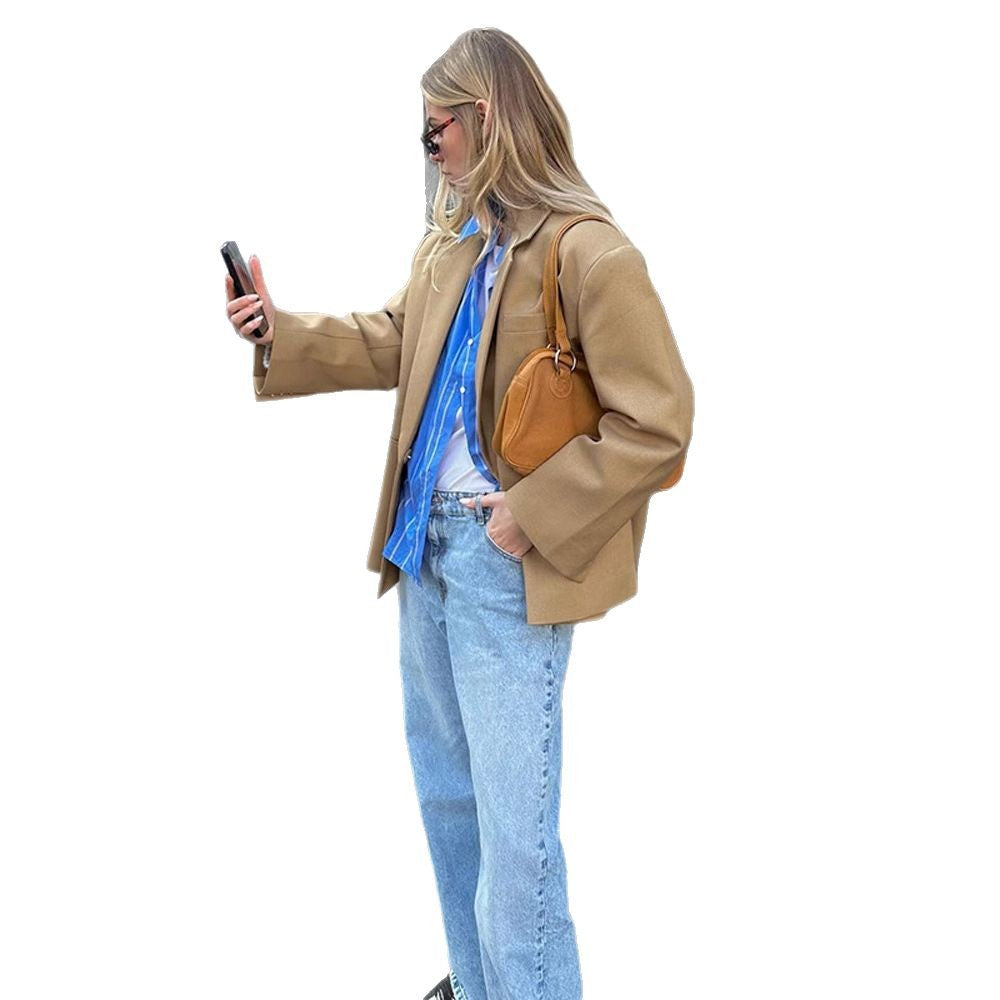 Damen oversized Blazerjacke mit modernem Schnitt R&B