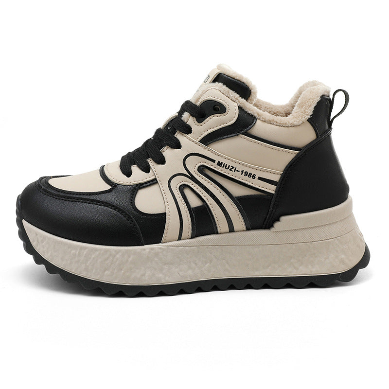 Damen High-Top Sneakers mit warmem Fleece Innenfutter und rutschfester Sohle R&B