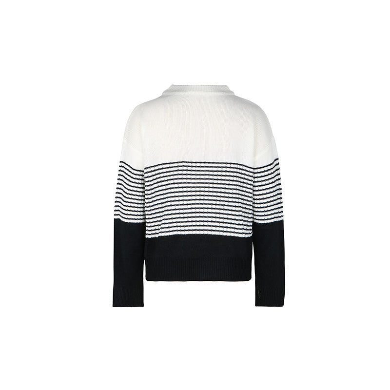 R&B | Gestreifter Strickpullover Für Bequeme Outfits