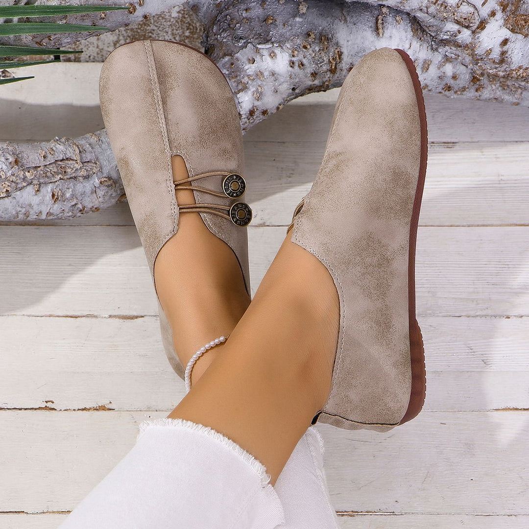 Damen Alltagsschuhe mit elegantem Knopfdetail und bequemem Innenfutter R&B