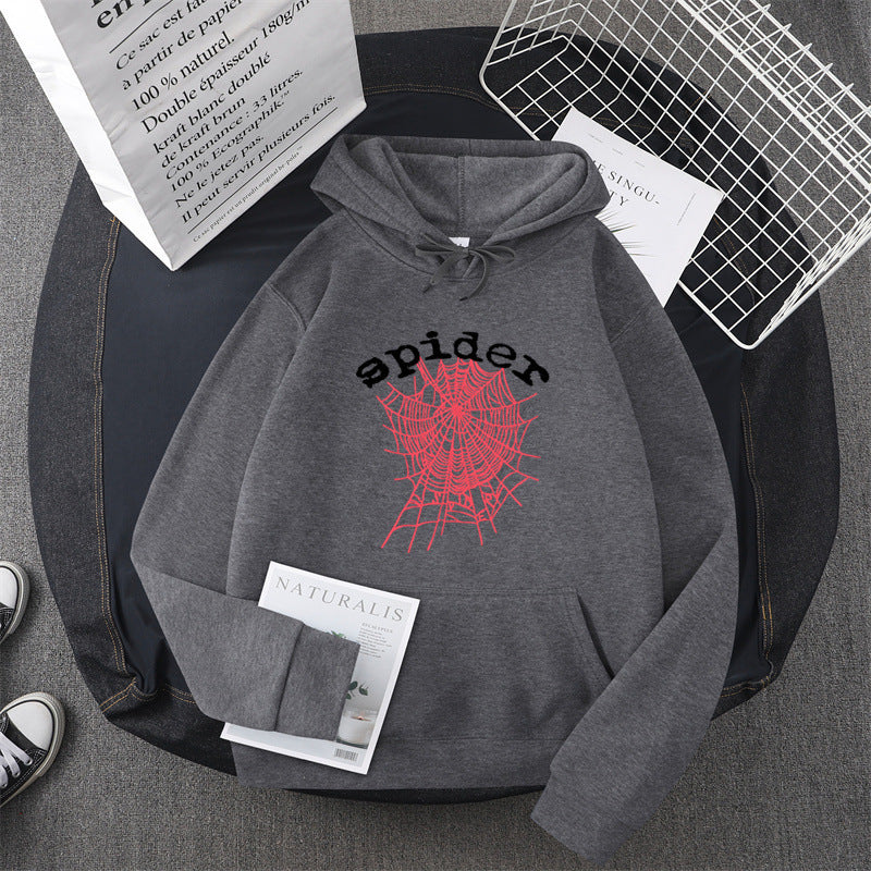Damen Kapuzensweater mit kreativem Spinnenmotiv R&B