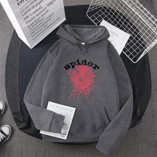 Damen Kapuzensweater mit kreativem Spinnenmotiv R&B