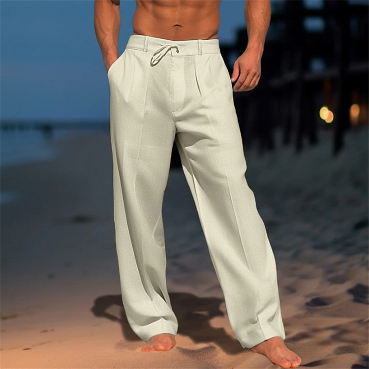 Herren weite Sommerhose mit elastischem Bund und praktischen Taschen R&B