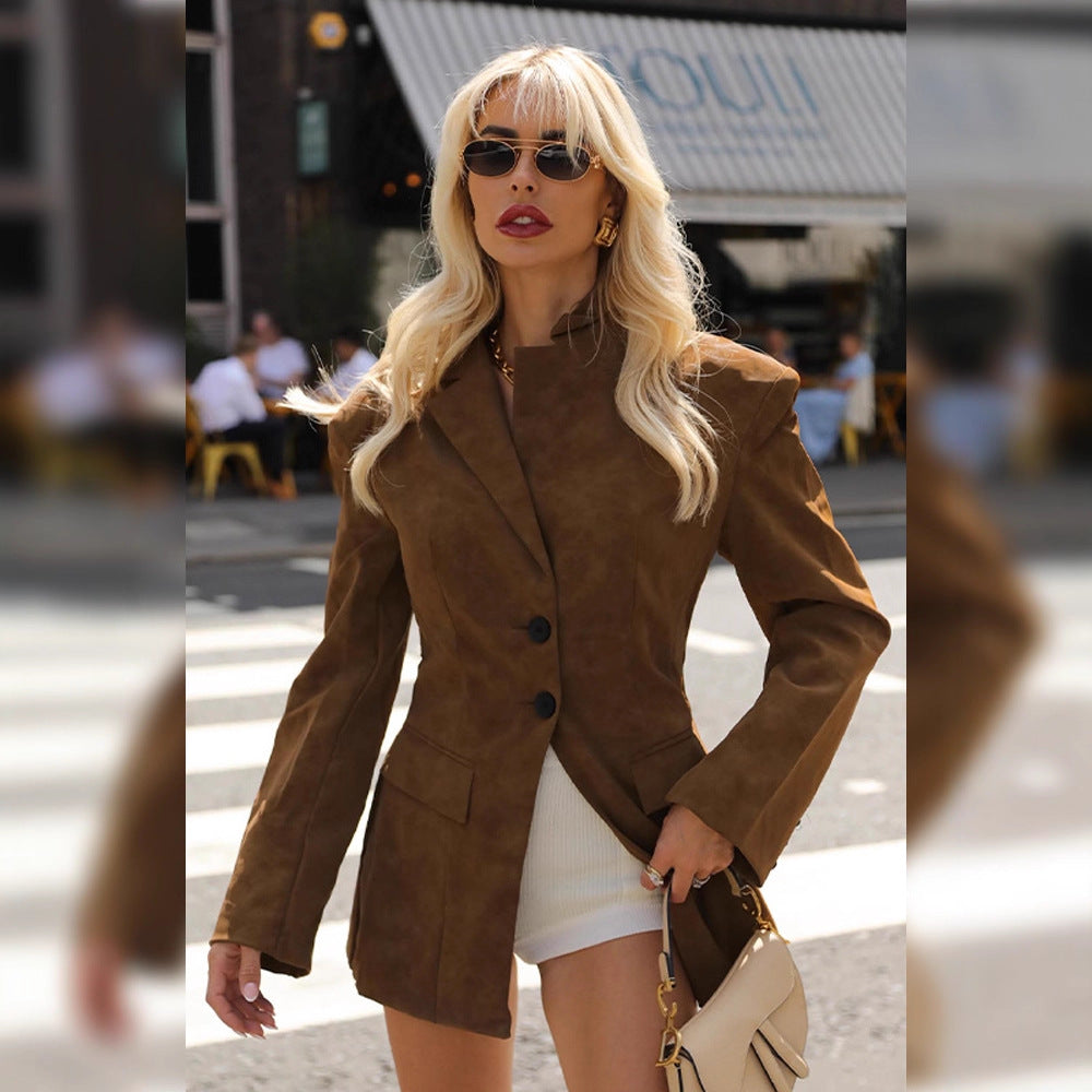 Damen modischer Blazer mit passendem Rock R&B