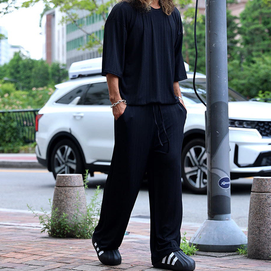 Herren lässiges Freizeit-Set aus atmungsaktivem Material mit komfortablem Schnitt