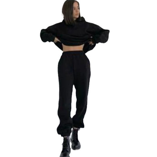 Damen lässiger Kapuzenpullover und Jogginghose Set R&B
