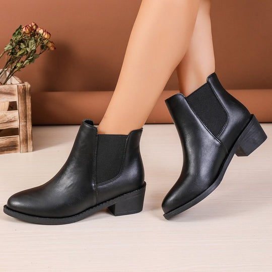 Damen Chelsea-Stiefeletten aus veganem mit elastischen Seiteneinsätzen R&B