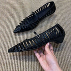 Damen Riemchen Ballerinas mit transparentem Design R&B