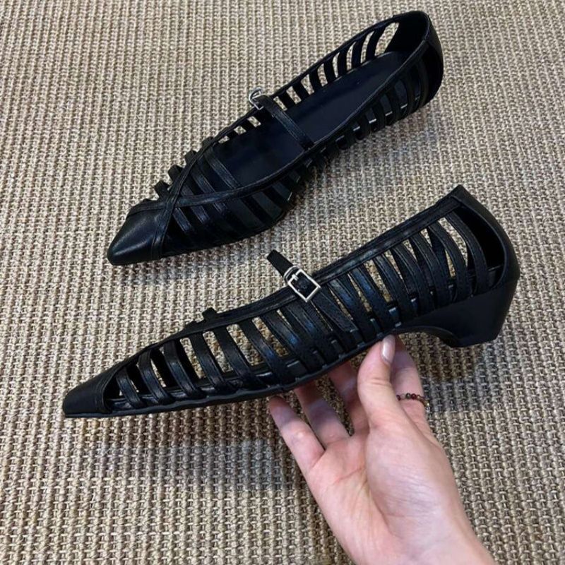 Damen Riemchen Ballerinas mit transparentem Design R&B