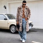 Herren Modischer Kunstfellmantel mit aufregendem Tierdesign R&B