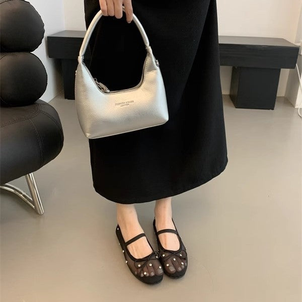 Damen Ballerinas mit zartem Schleifen-Design und Perlverzierung R&B