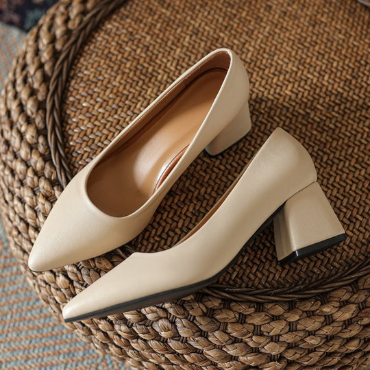 Damen elegante Pumps mit blockiertem Absatz R&B