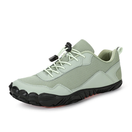 Herren nan leichter Schnellzug-Trekkingschuh mit Gummizehschutz, atmungsaktivem Meshoberteil und profiliertem Outdoor-Laufsohle R&B