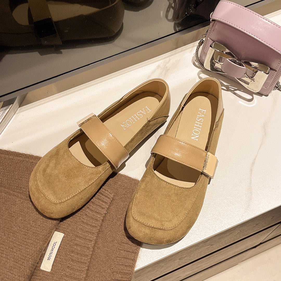Damen Ballerina-Schuhe mit verstellbarem Riemen und weichem Innenfutter R&B