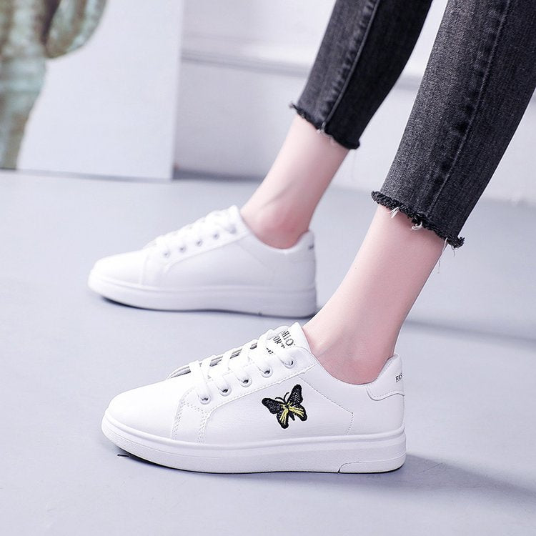 Damen Sneakers mit stilvollem Schmetterlingsmotiv und bequemer Sohle R&B