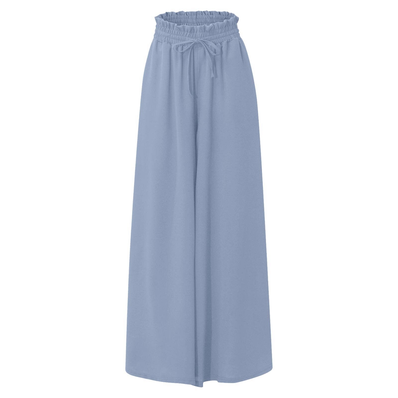 Damen Weite Leinenhose mit Gummizug und Seitentaschen R&B