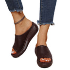 Damen Plateau-Sandalen mit offenem Zehenbereich und rutschfester Sohle R&B