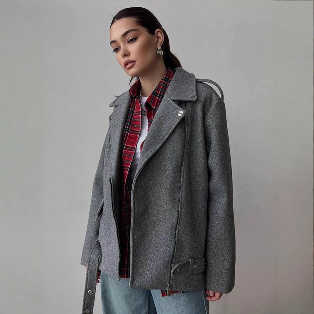 Damen Modische Oversized Jacke R&B