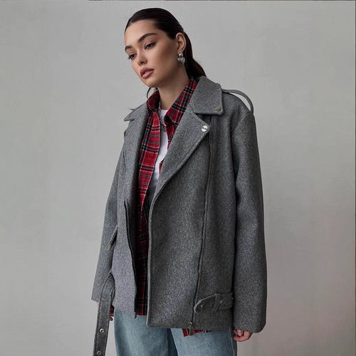 Damen Modische Oversized Jacke R&B
