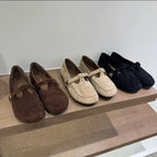 Damen Ballerinas mit modischem Riemchen und eleganter Schnallenverzierung R&B