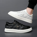 Damen Modische Sneakers mit exklusivem Muster und glänzender Oberfläche R&B