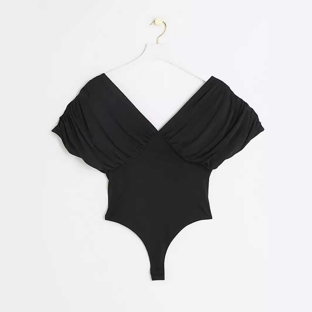Damen Elegantes Bodysuit mit voluminösen Ärmeln R&B