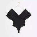 Damen Elegantes Bodysuit mit voluminösen Ärmeln