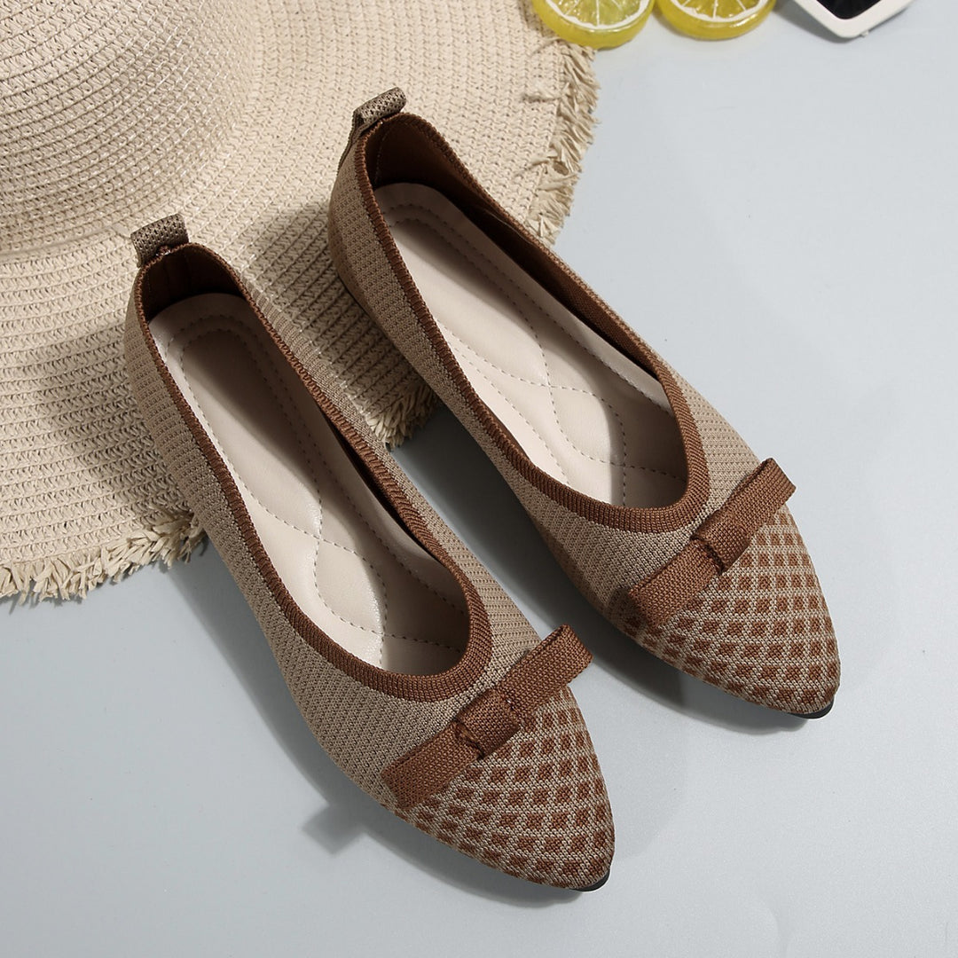 Damen spitze Ballerinas mit dekorativem Schleifen-Detail R&B