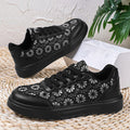 Damen Modische Sneakers mit floralen Akzenten und rutschfester Sohle