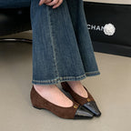 Damen Ballerinas mit elegantem spitz zulaufendem Design und modischem Lackakzent R&B