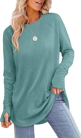 Damen lässiger Langarmshirt mit modernem Schnitt R&B