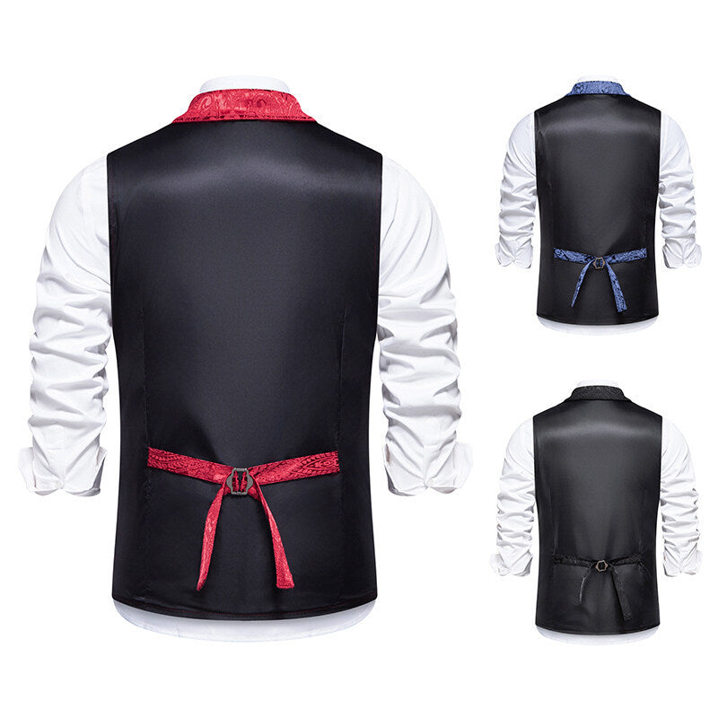 Herren elegante Weste mit kunstvollem Muster
